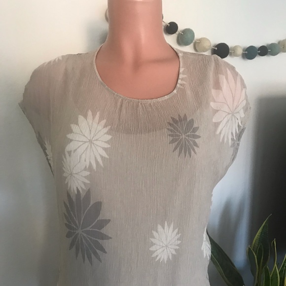 James Peres crinkle chiffon mini shift dress - Picture 2 of 6